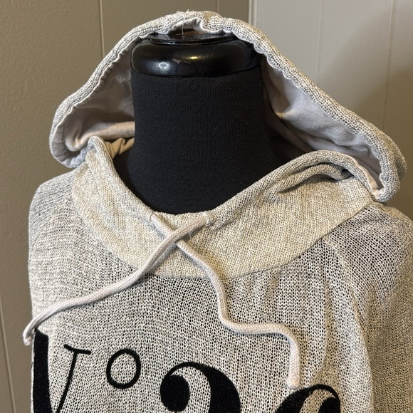 H&M Divided Women’s Large Knit Hoodie Sweater N°26 Drawstrings Long Sleeve - Picture 2 of 7